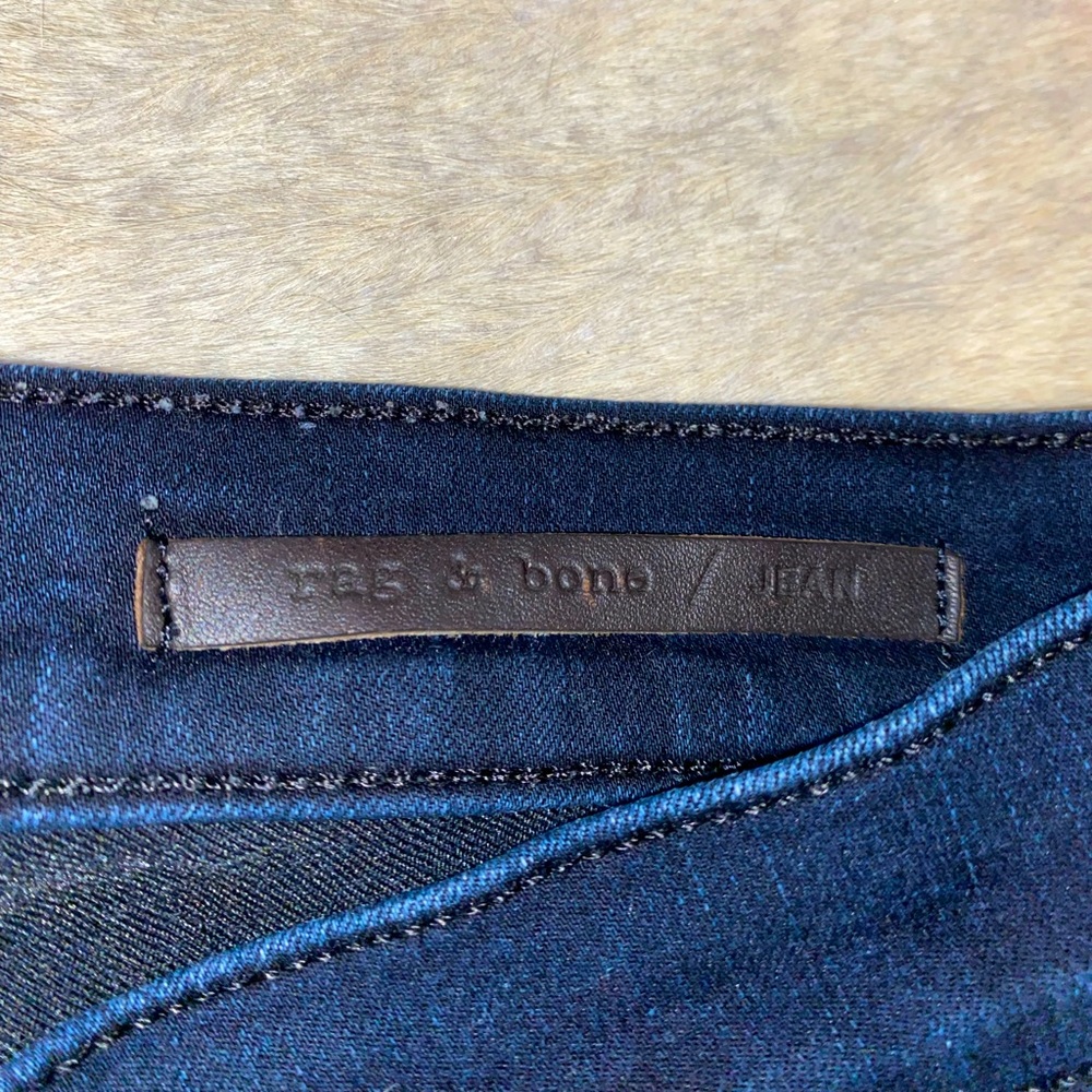 RAG & BONE JEANS w/ leather details size 27